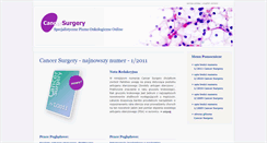 Desktop Screenshot of cancersurgery.pl