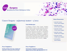 Tablet Screenshot of cancersurgery.pl